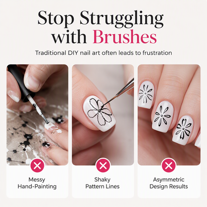 🔥Nail Art Stamp Pen Set – Floral & Butterfly Nail Design Tool