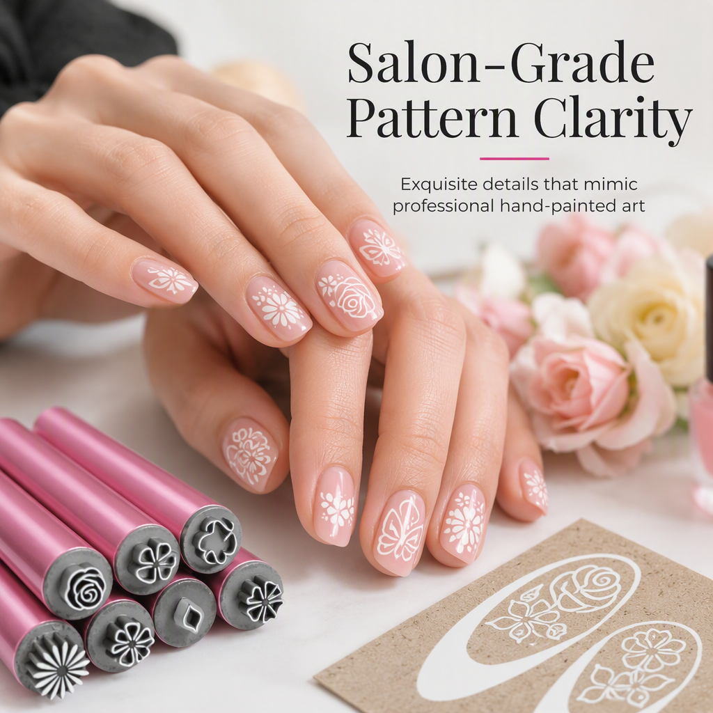 🔥Nail Art Stamp Pen Set – Floral & Butterfly Nail Design Tool