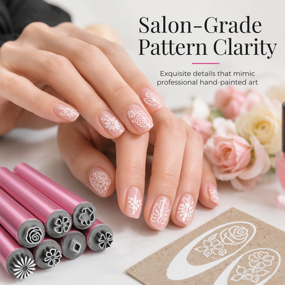 🔥Nail Art Stamp Pen Set – Floral & Butterfly Nail Design Tool