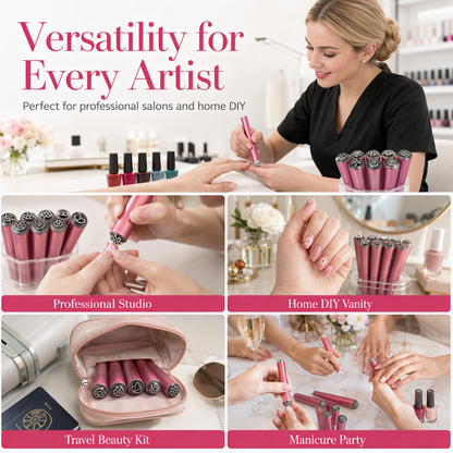 🔥Nail Art Stamp Pen Set – Floral & Butterfly Nail Design Tool