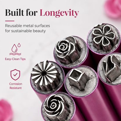 🔥Nail Art Stamp Pen Set – Floral & Butterfly Nail Design Tool