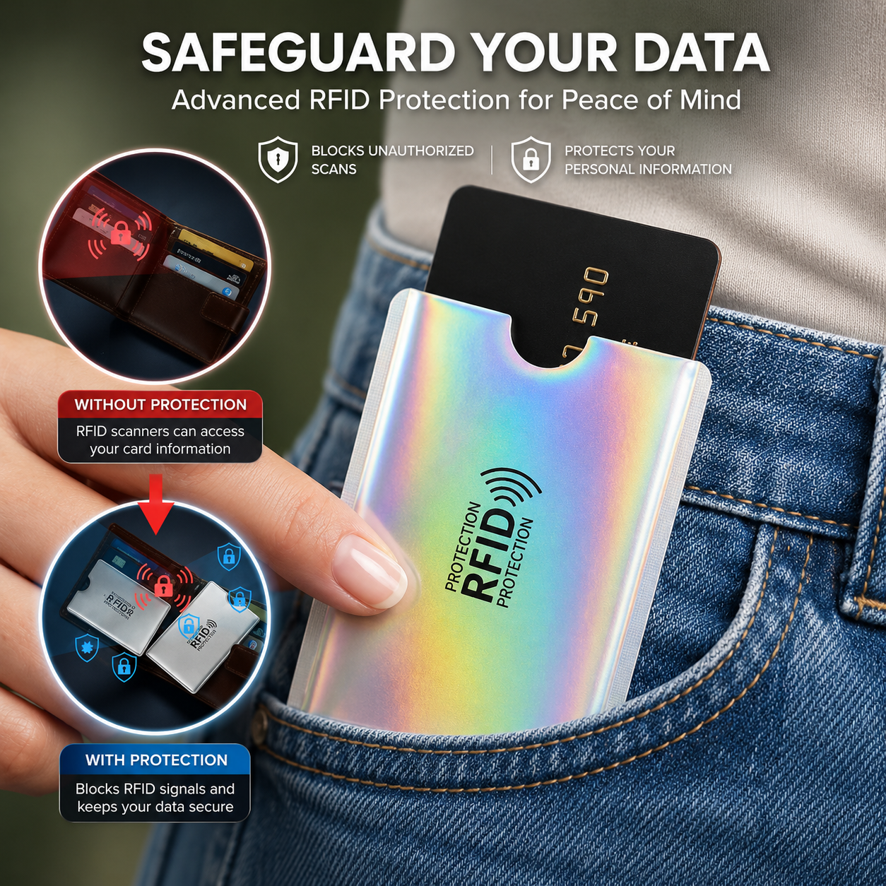⚡️Flash Sale ⏰️Last Day Special Price $19.99 ✨RFID Blocking Card Sleeves (8-Pack)