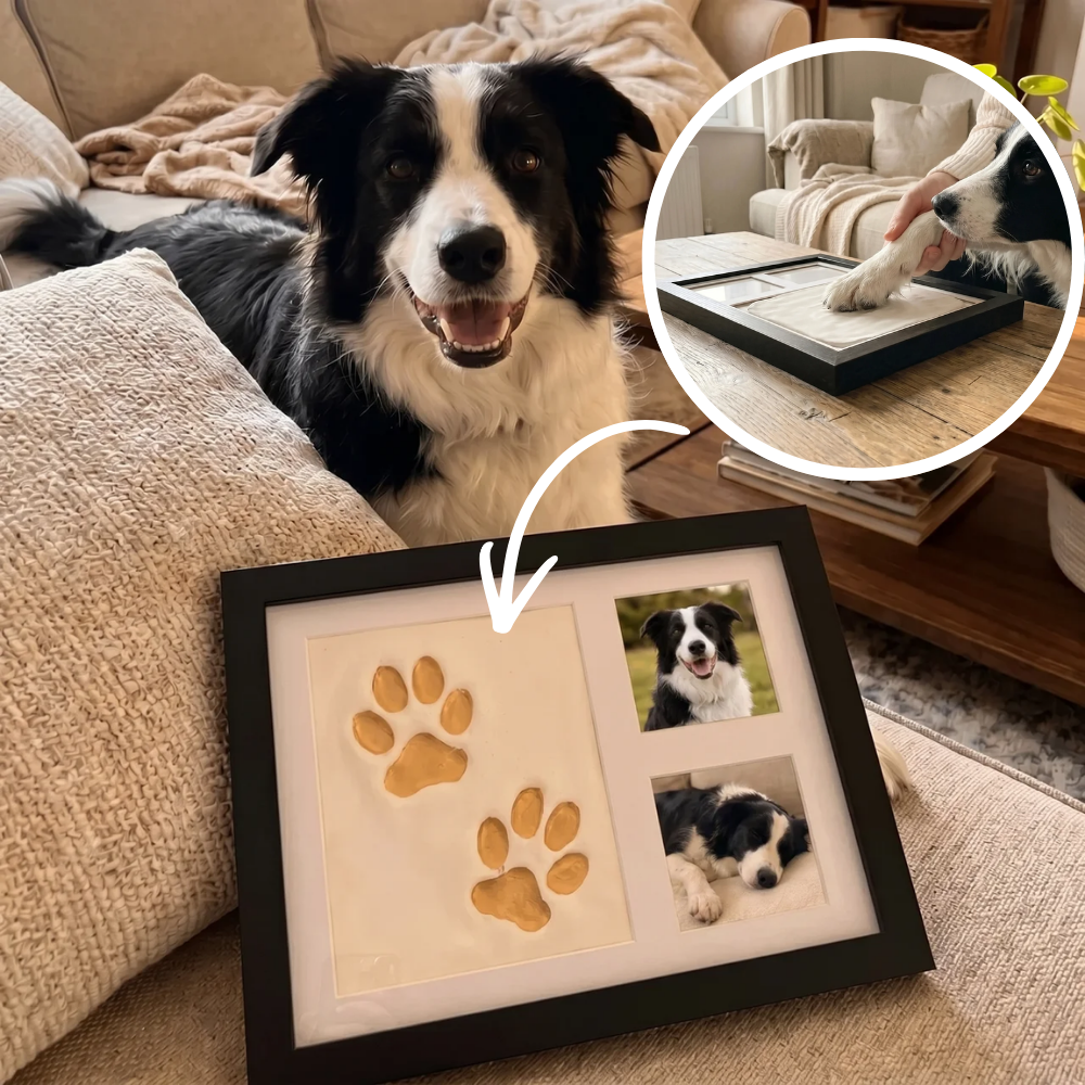 🛩️Last day promotion/All-in-One Pet Clay Paw Print Frame Kit🐱🐶