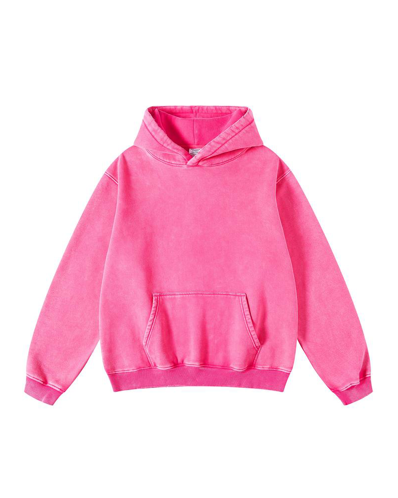 Oversized Unisex Acid Wash Hoodie Pullover