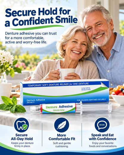 🔥 Denture Adhesive Kit – Strong Hold, Comfortable Fit & Worry-Free Smiles! 😁