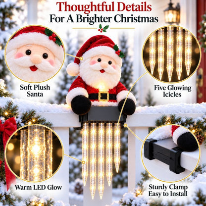 ⛄ Snowman Icicle Railing Lights – Turn Your Porch Into a Winter Wonderland ✨