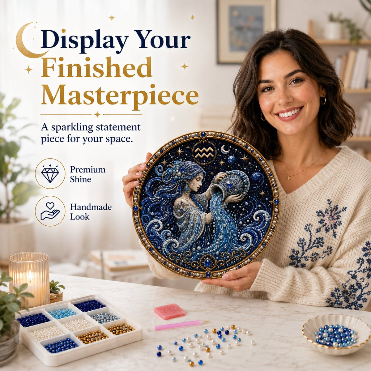 3D Pearl Zodiac Art Kit – DIY Astrology Wall Decor