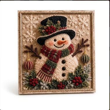 3D Christmas Fabric Poke Art Kit