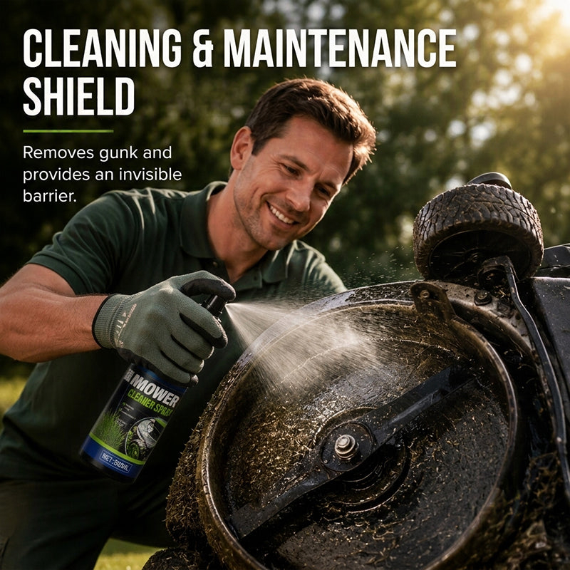 🔥Heavy-Duty Mower Cleaner Spray – Grass, Grease & Grime Remover✨