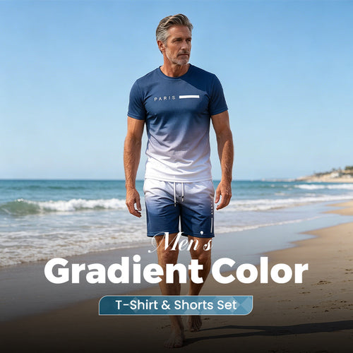 💥 50% OFF FLASH SALE! 🌈Men‘s Gradient 2-Piece Set 💨【Limited Time】