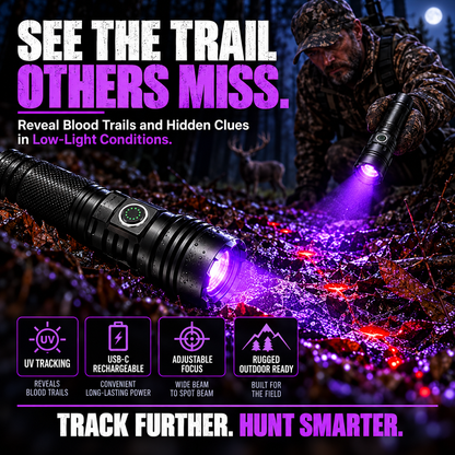 🔦 Rechargeable Blood Tracking Flashlight – High-Visibility Light for Night Hunting & Outdoor Adventures