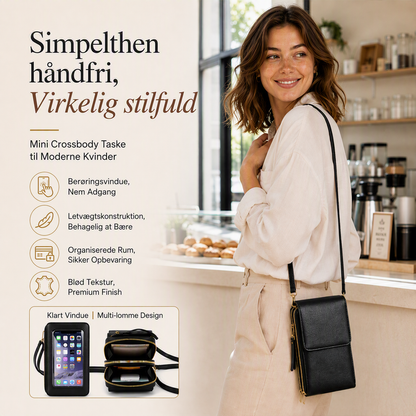 ✨ Compact Crossbody Phone Wallet – Multi-Zip Everyday Bag