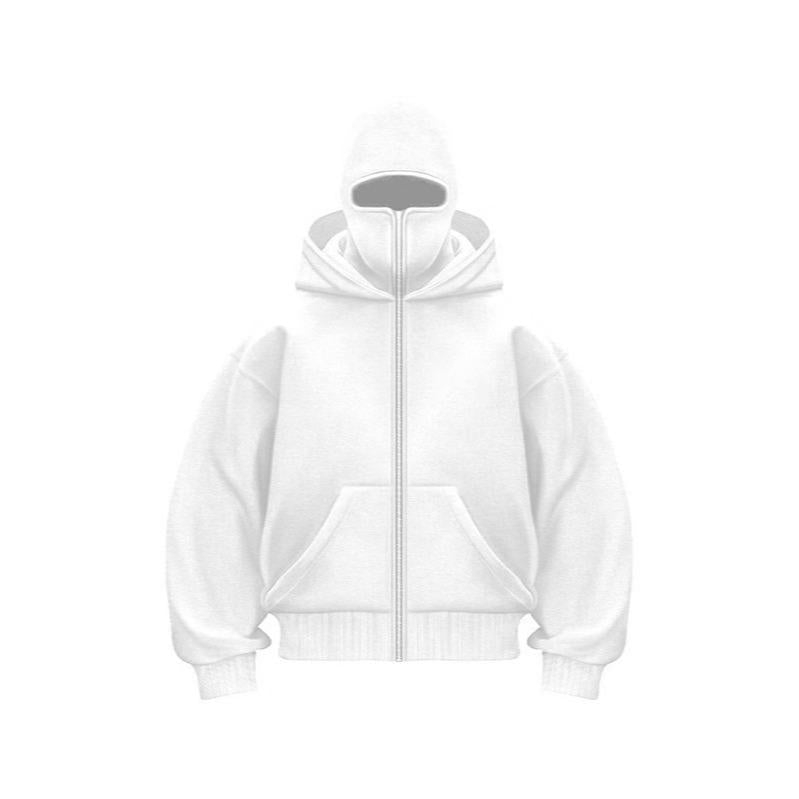 ❄️Men's Balaclava Zip-Up Hoodie – Full-Zip Streetwear Sweatshirt