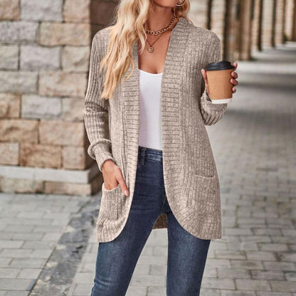 Womens Long Cardigan Lightweight Sweater