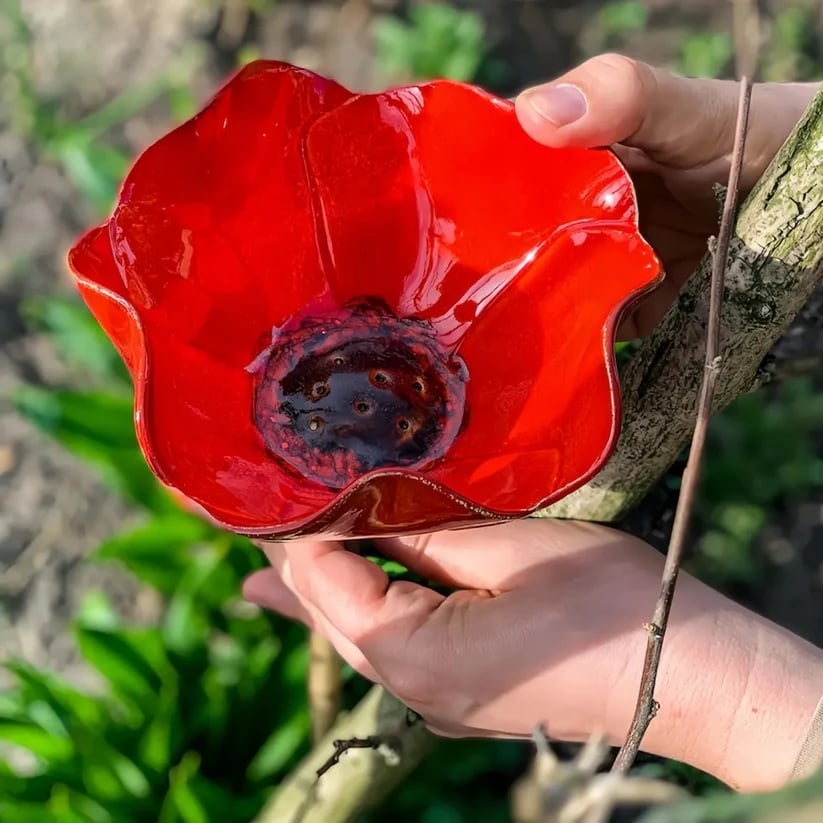 🛩️Letzter Tag der Aktion/🐦 Handgefertigter Blumen-Gartenstecker aus Metall – Vogelbad & Außendekoration für Naturliebhaber 🌸