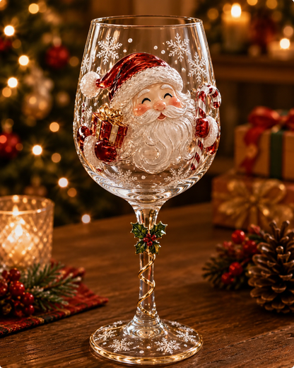HOT SALE🎁✨Christmas 3D Wine Glass Collection Gift Box Set