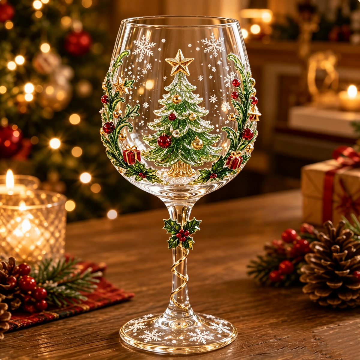 HOT SALE🎁✨Christmas 3D Wine Glass Collection Gift Box Set