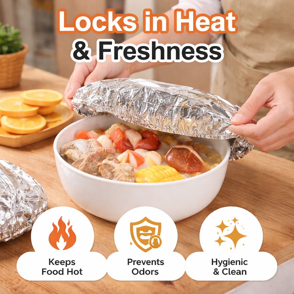 🔥Final Day Sale🔥 50 Hitzeschutzhüllen aus Aluminiumfolie, plastikfrei 🥘