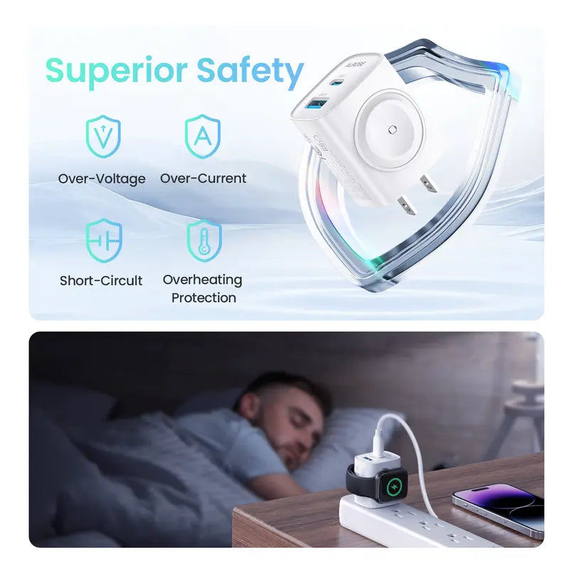 🏅2026 Best Selling Chargers⚡ 20W 3-in-1 GaN Fast Charger & Wireless Apple Watch Power Adapter 🔋