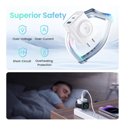 🏅2026 Best Selling Chargers⚡ 20W 3-in-1 GaN Fast Charger & Wireless Apple Watch Power Adapter 🔋