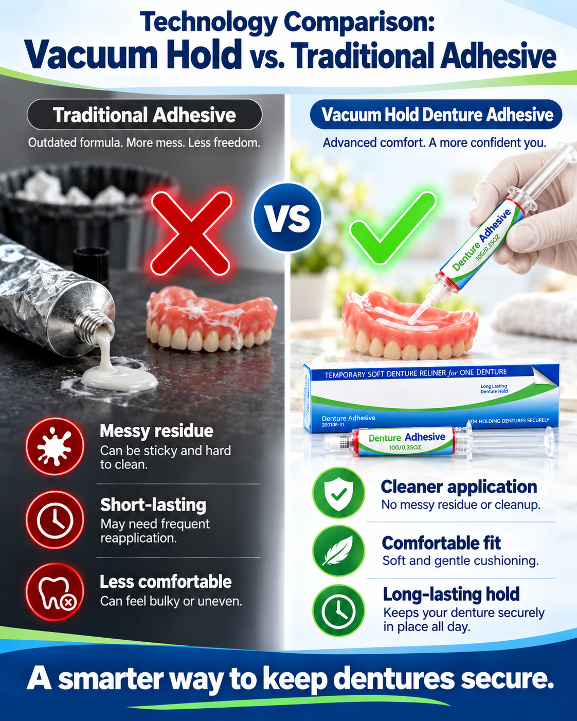 🔥 Denture Adhesive Kit – Strong Hold, Comfortable Fit & Worry-Free Smiles! 😁