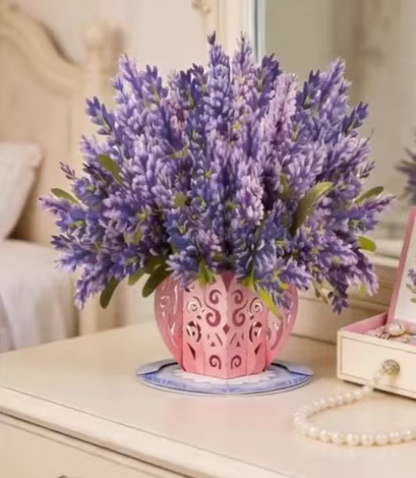Forever-Blooming 3D Flower Pop-Up Card-Personalized Love Message Everlasting Bloom