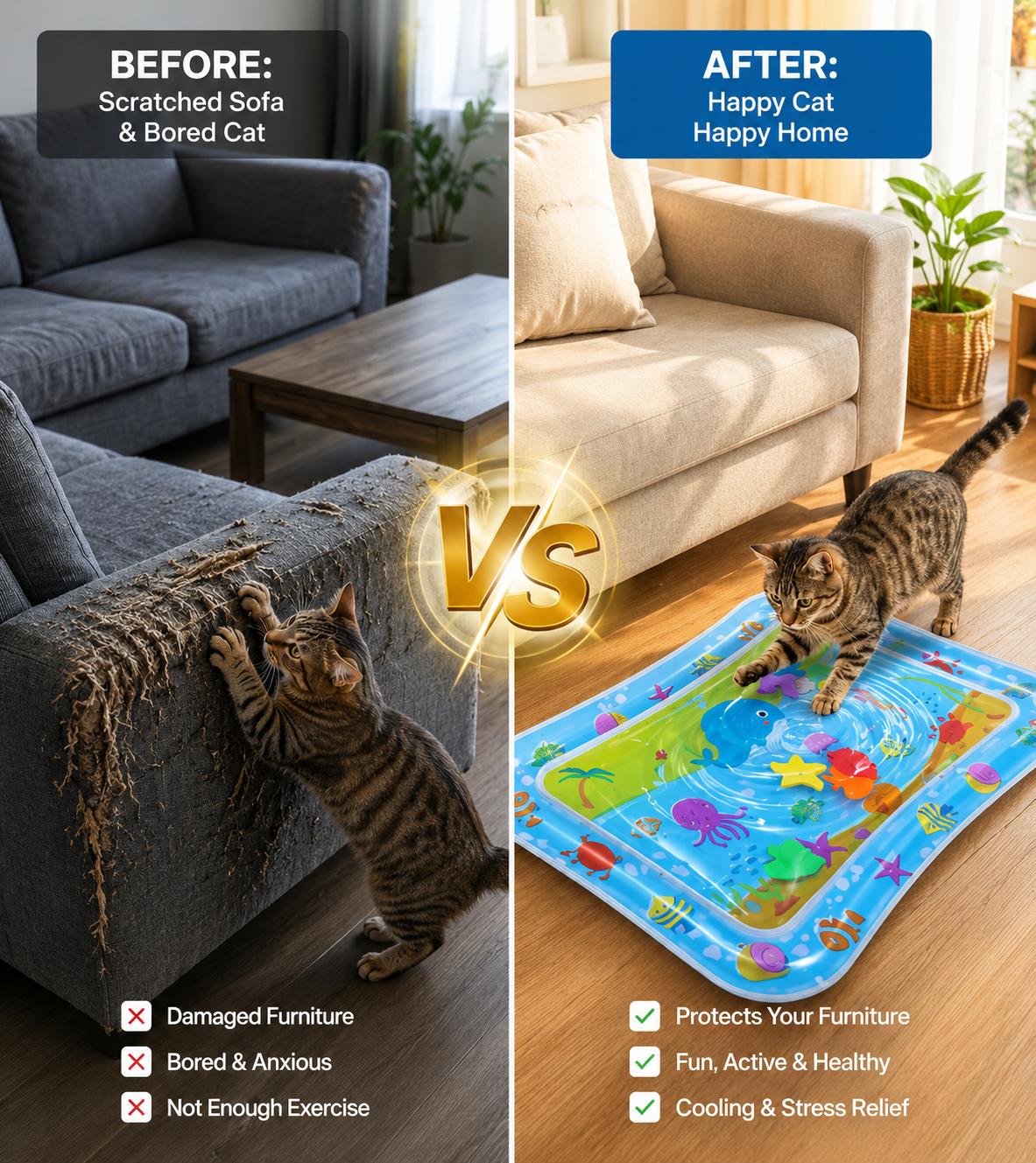 🚀2026 Hot Sale❄️Pet Water Sensory Mat❄️