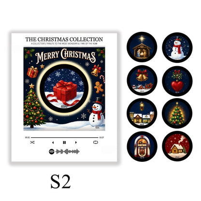 🎅 Interactive Christmas Music Fridge Magnet: Plays 9 Classic Songs for Festive Kitchen Decor! 🎵✨