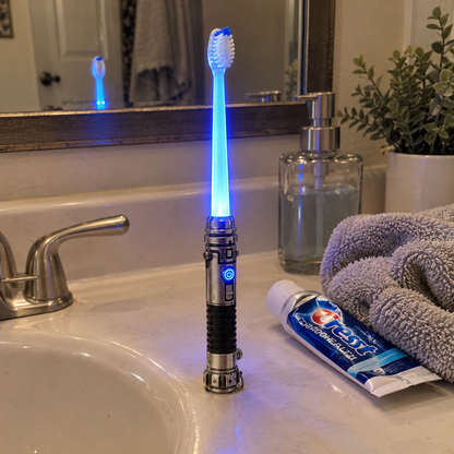 LED Light-Up Manual Toothbrush – 4-Color Glow Design with Soft Bristles