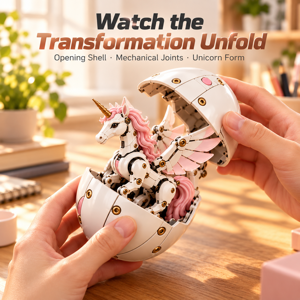 🦄 2-in-1 Transforming Unicorn Egg – Magical Winged Unicorn Toy