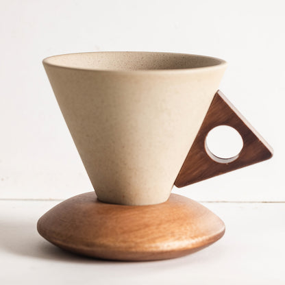 🔔 50% OFF FLASH SALE! ☕Vintage Ceramic Cup Wabi-Sabi Conical Coffee Cup