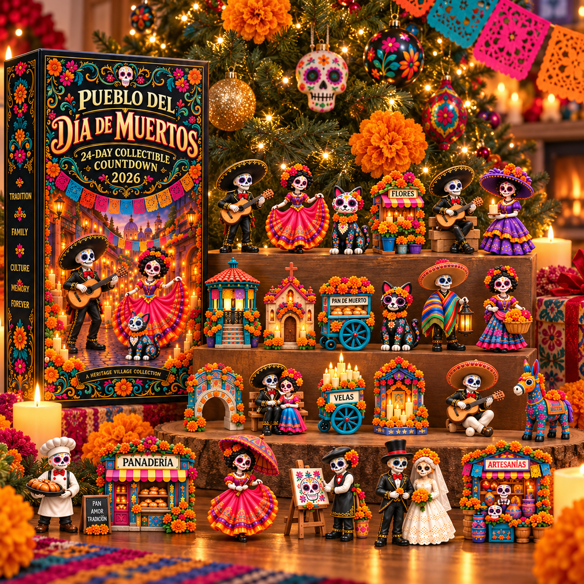 24-Day Día de los Muertos Miniature Countdown Calendar