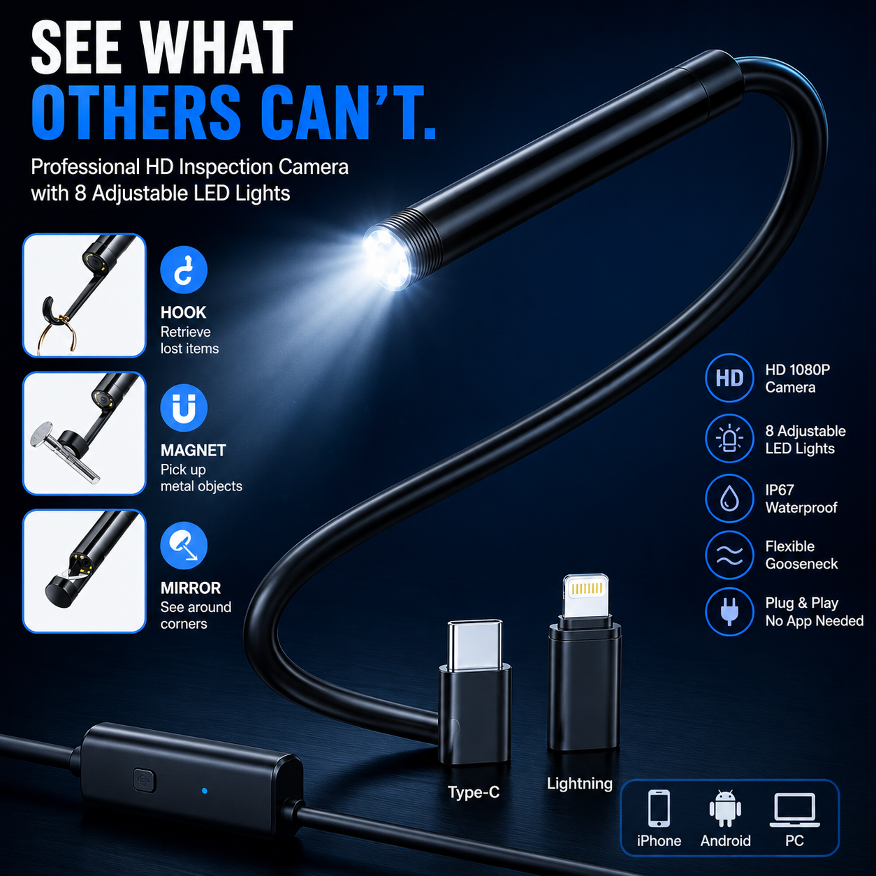 🚀Last Day 50% OFF✨Mobile Phone Endoscope