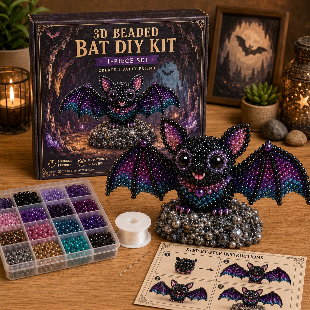 🔥Last Day 49% OFF 🧵✨ Tiny 3D Beaded Animal DIY Kit