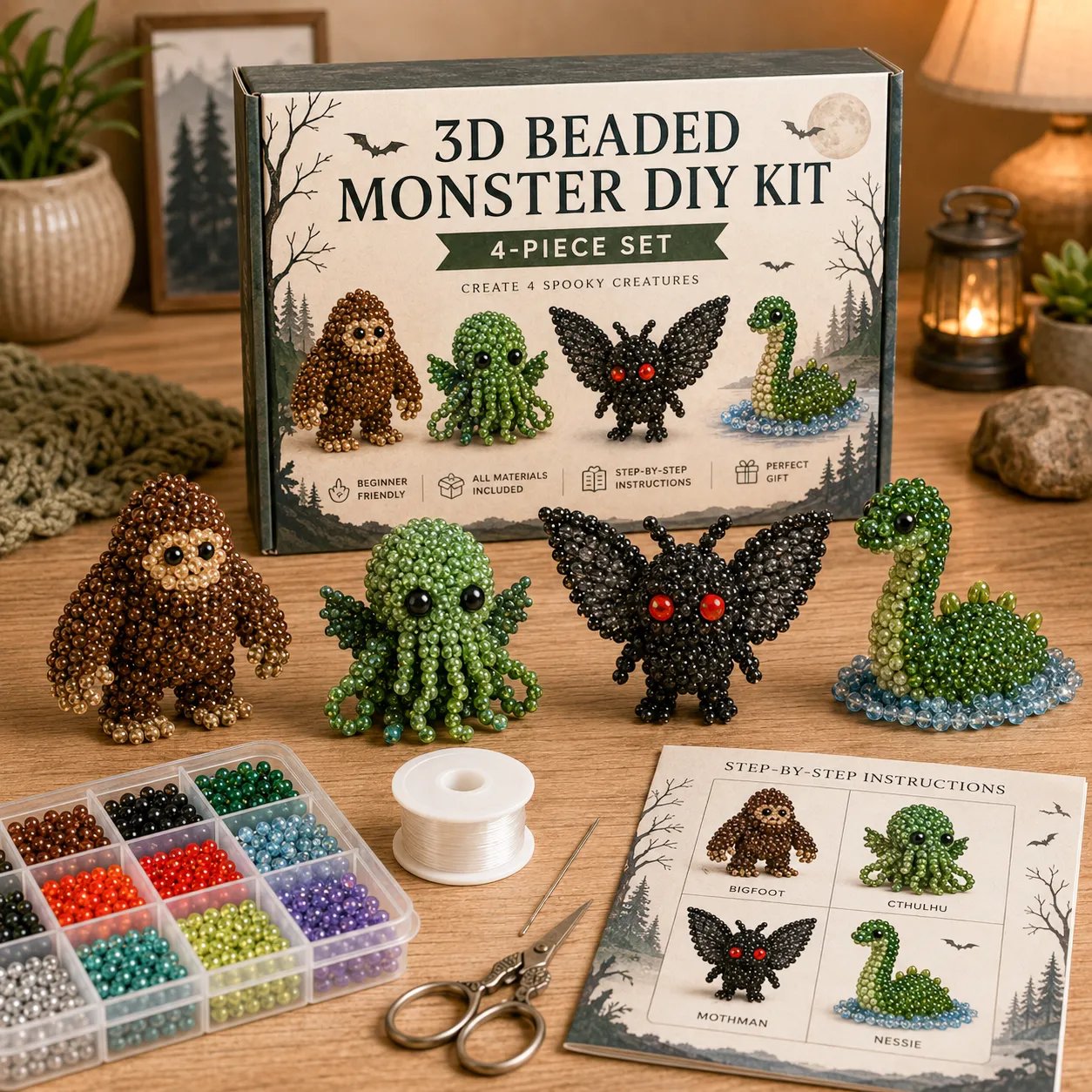 🔥Last Day 49% OFF 🧵✨ Tiny 3D Beaded Animal DIY Kit