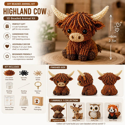 🔥Last Day 49% OFF 🧵✨ Tiny 3D Beaded Animal DIY Kit