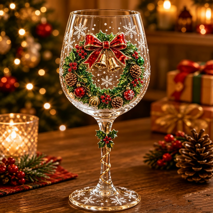 HOT SALE🎁✨Christmas 3D Wine Glass Collection Gift Box Set