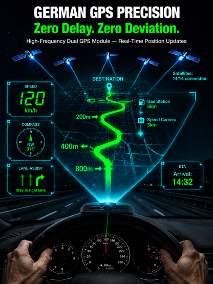 Smart In-Car HUD Navigation Phone Holder