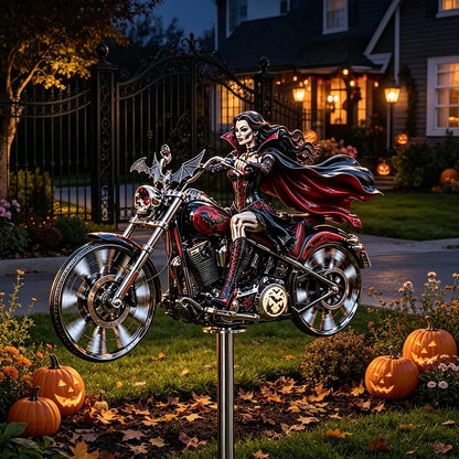 🎃 BikerSpooky Halloween Motorcycle Garden Windmill 🏍️