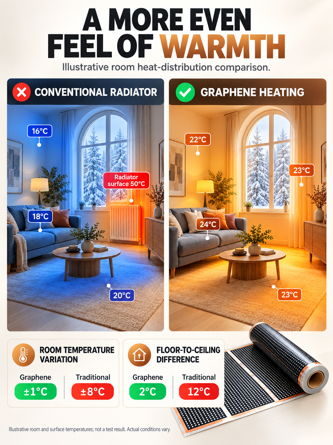 🔥 2026 New Graphene Wall Heater – German-Inspired Heating Technology for Cozy Winter Comfort ❄️🏠