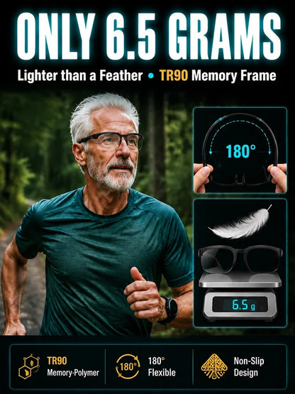 AI Smart Long Battery Life Wireless Bluetooth 6.0 Translation Glasses