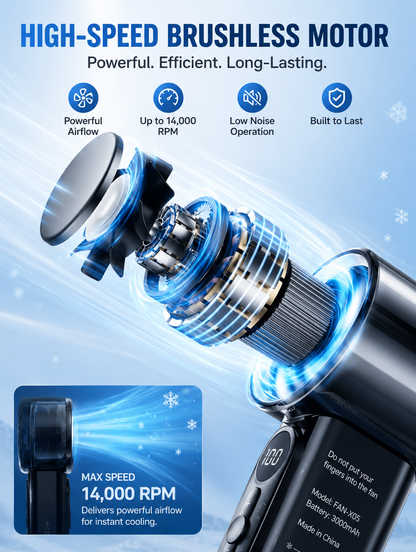 💥 50% OFF FLASH SALE! Bladeless Portable Cooling Fan – 100+ Speeds, Digital Display ❄️🌀 【Limited Time】