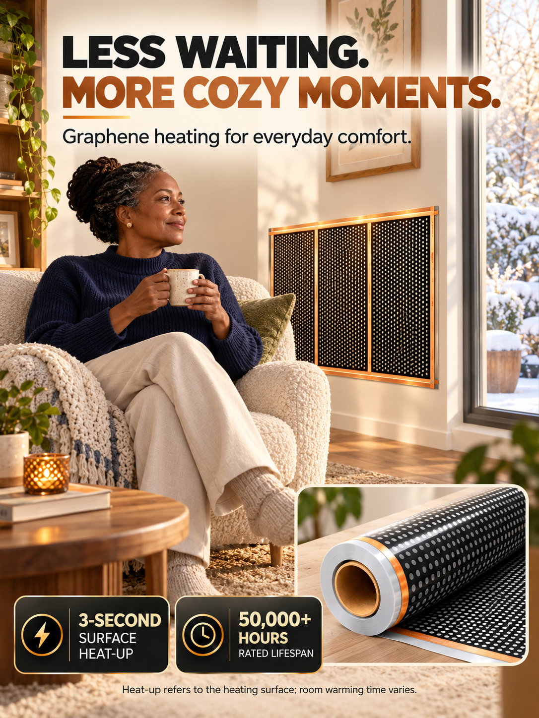 Graphene heating film winter home
