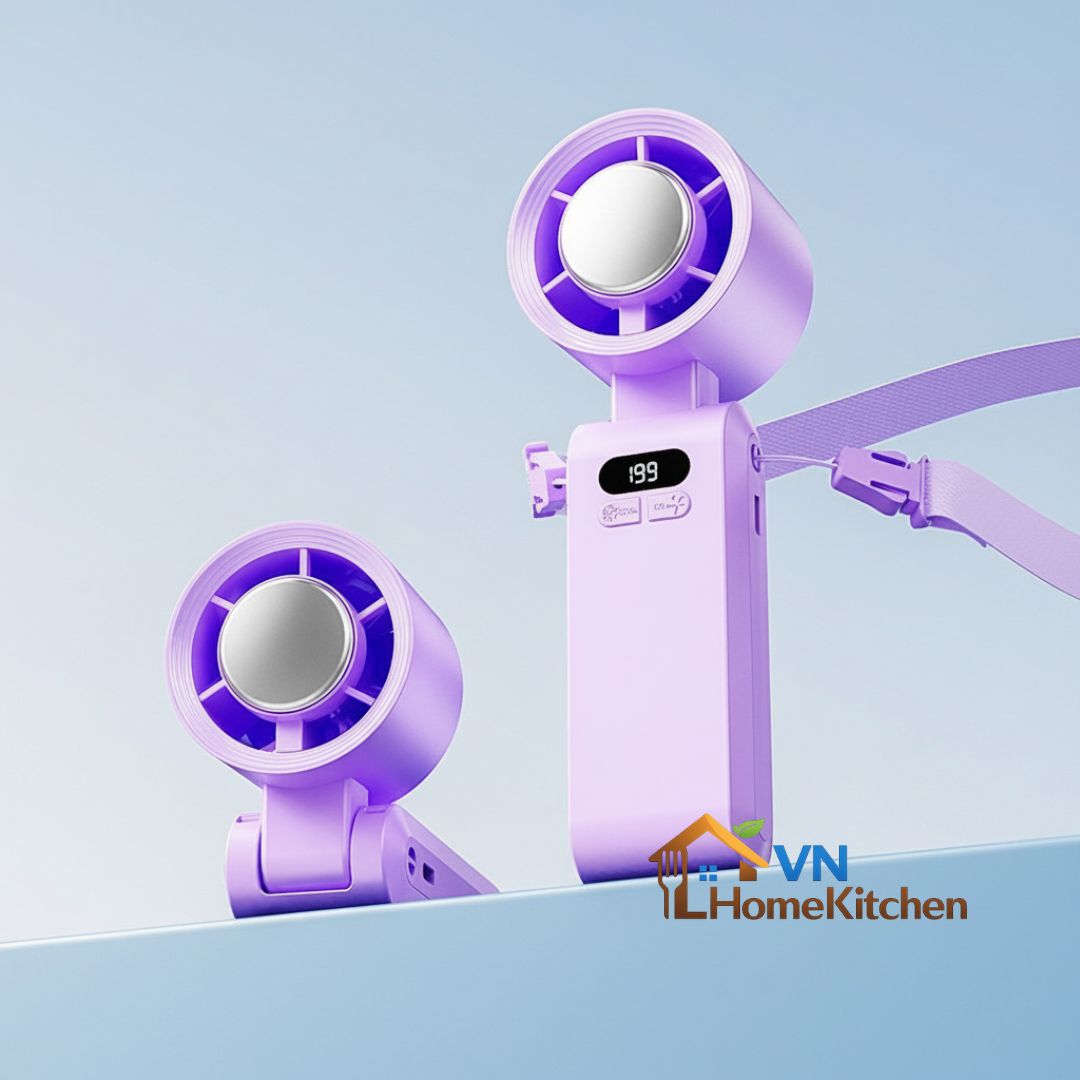 Upgraded Handheld Portable Turbo Fan with Ice Cooler & Variable Speed