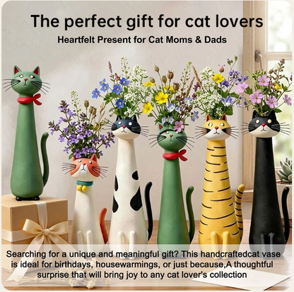 Handmade Creative Cat Vase-desktop Dried Flower Container
