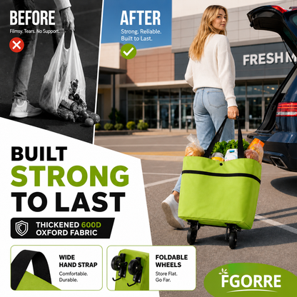 🏆75K+ Sold 🔥2-in-1 Foldable Shopping Cart