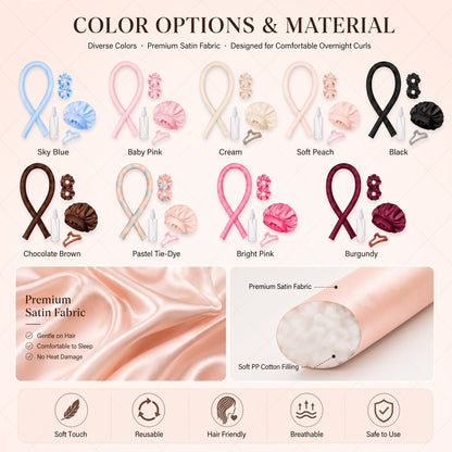 🏅🎁Buy 3 Get 20% Off🔥Heatless Curling Rod Headband👩Get Natural, Voluminous Curls While You Sleep 😍