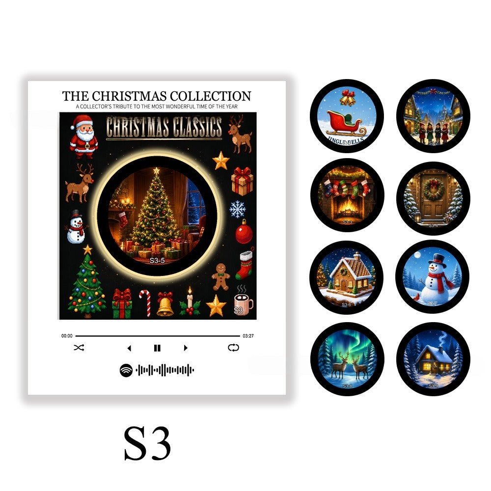 🎅 Interactive Christmas Music Fridge Magnet: Plays 9 Classic Songs for Festive Kitchen Decor! 🎵✨