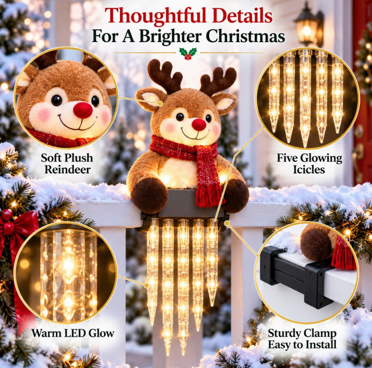⛄ Snowman Icicle Railing Lights – Turn Your Porch Into a Winter Wonderland ✨