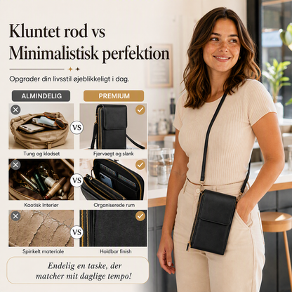 ✨ Compact Crossbody Phone Wallet – Multi-Zip Everyday Bag